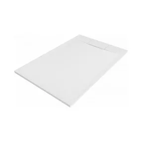   Zuhanytálca - kőhatású, strukturált pala - kompozit ásvány - Viva ES - matt fehér - 80 x 120 x 3 cm