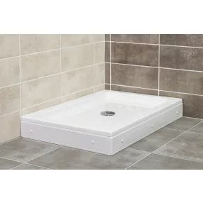   Favorit TWIN zuhanytálca szögletes aszimmetrikus - szaniter akril - 120 x 80 cm