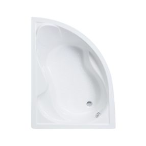   Favorit SIESTA L aszimmetrikus szaniter akril kád BALOS - előlappall- állvánnyal - 150 x 100 cm