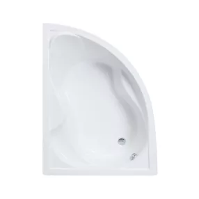   Favorit SIESTA L aszimmetrikus szaniter akril kád BALOS - előlappall- állvánnyal - 150 x 100 cm