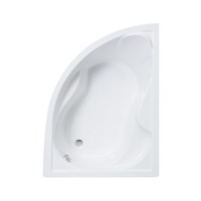   Favorit SIESTA D aszimmetrikus szaniter akril kád JOBBOS - előlappal - állvánnyal - 150 x 100 cm