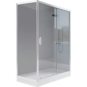   Viva AQUA TISA - ASZIMMETRIKUS zuhanykabin - 6 mm víztiszta vízlepergető üveg - 90 x 100 x 200 cm