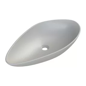   CeraStyle OLIVE - PULTRA ültethető - Top Counter - porcelán mosdó - MATT SZÜRKE - 60 x 35 cm