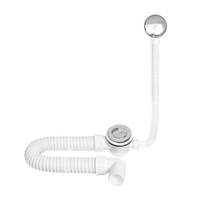   TEXO kádszifon - KRÓM - Klikk - klakk leeresztővel - flexibilis csővel - Ø 5/4" x 0,5 m x Ø 40 mm