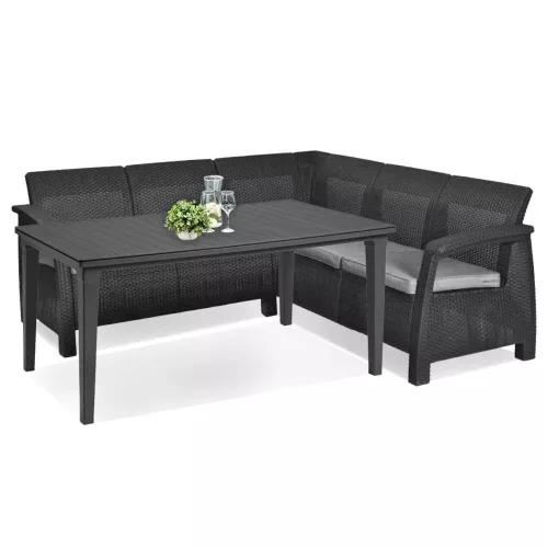 Corfu Relax kerti bútor garnitúra futura asztallal