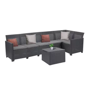   Claire VIII 6 személyes sarokgarnitúra párnatartós asztallal