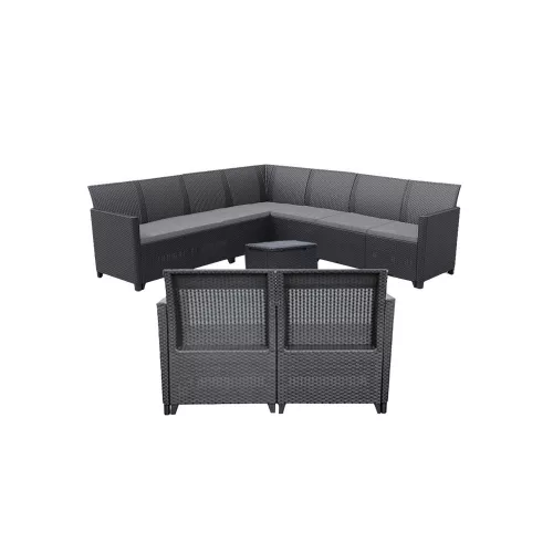 Claire V 9 személyes kerti bútor garnitúra vigo tárolós asztallal