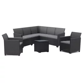   Claire IV 7 személyes kerti bútor garnitúra vigo tárolós asztallal