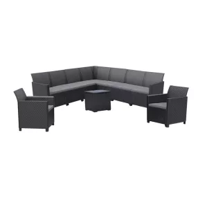   Claire IV 9 személyes kerti bútor garnitúra vigo tárolós asztallal