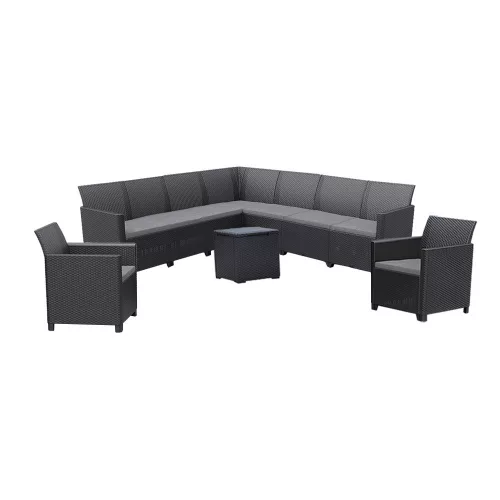 Claire IV 9 személyes kerti bútor garnitúra vigo tárolós asztallal