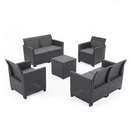 Claire IV 6 személyes kerti bútor garnitúra vigo tárolós asztallal