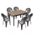 Lagos 6+1 kerti bútor garnitúra szett kőris-grafit
