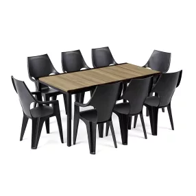 Parker Large 8+1 kerti bútor garnitúra szett kőris-grafit