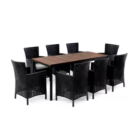 Nadia Large 8+1 kerti bútor garnitúra szett dió-grafit