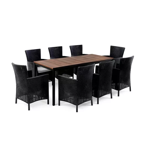 Nadia Large 8+1 kerti bútor garnitúra szett dió-grafit