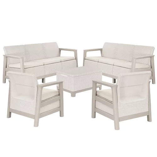 Scandi Love max linea duo kerti bútor szett jute tárolós asztallal