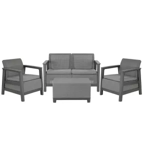   Scandi Box linea duo kerti bútor szett jute tárolós asztallal