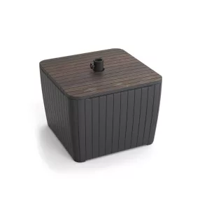 Deco Luzon műrattan napernyőtartós kerti asztal