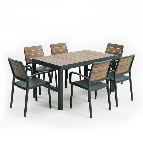 Deco Lyon 6+1 kartámaszos kerti bútor garnitúra szett