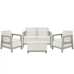 Scandi linea kerti bútor szett jute tárolós asztallal