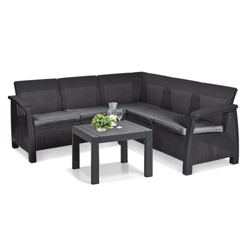 Corfu relax sarokgarnitúra rosario asztallal