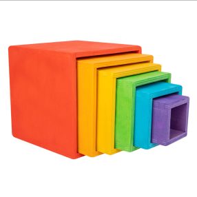 Szivárvány dobozos Montessori fajáték