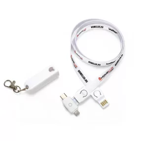 Homelux nyakpánt 3 az 1-ben USB töltőkábel 90 cm