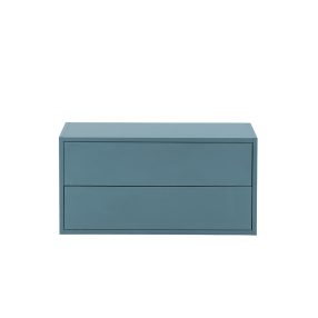 Boxie 2 fiókos fali szekrény 40x80x37 cm petrol kék