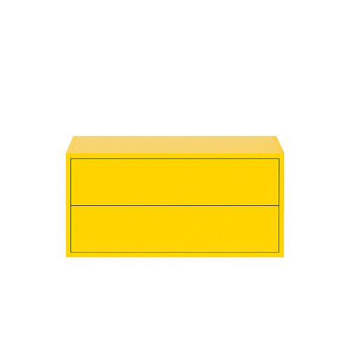 Boxie 2 fiókos fali szekrény 40x80x37 cm sárga