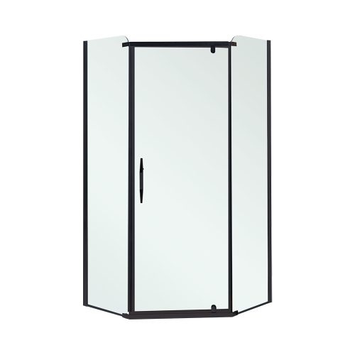Celtic 100x100 cm ötszögletű zuhanykabin tálca nélkül fekete