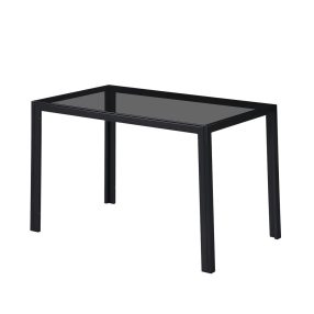 Clara 120 cm szögletes üveg étkezőasztal fekete