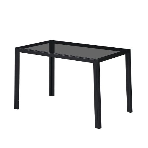 Clara 120 cm szögletes üveg étkezőasztal fekete