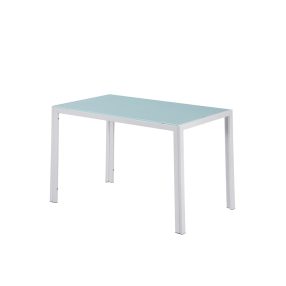 Ezra 120 cm szögletes üveg étkezőasztal