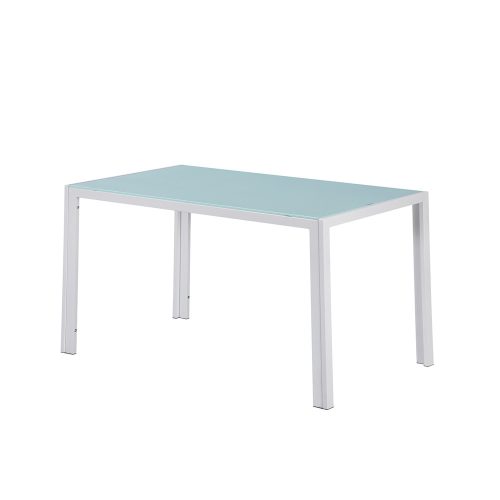 Ezra 140 cm szögletes üveg étkezőasztal