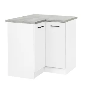 Praktik 90 alsó sarok szekrény 2 ajtós, fehér-fehér