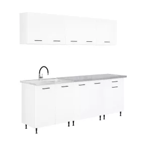 Primo 220 konyhabútor fehér, chromix munkalappal