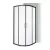 Spirit Clear 80x80 cm íves zuhanykabin zuhanytálca nélkül fekete