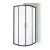 Spirit Clear 90x90 cm íves zuhanykabin zuhanytálca nélkül fekete