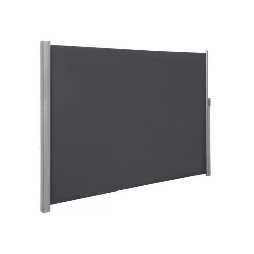 Oldalsó terasznapellenző, belátásgátló, szürke, 280 g/m² 200 x 400 cm