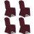 vidaXL 4 db bordó nyújtható székszoknya
