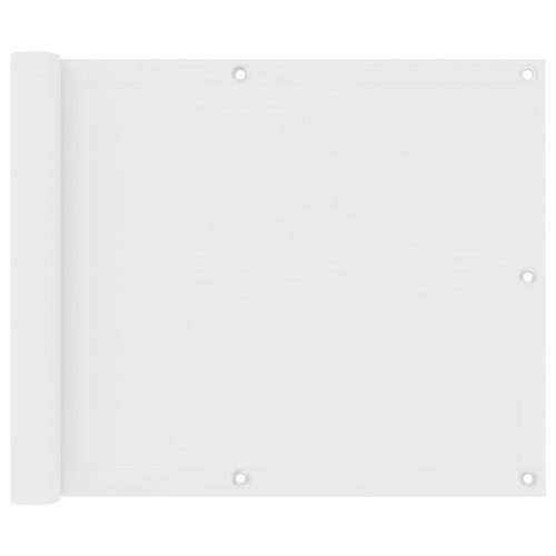 fehér oxford-szövet erkélyparaván 75 x 400 cm