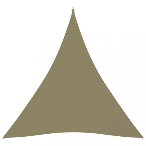 bézs háromszög alakú oxford-szövet napvitorla 4 x 5 x 5 m