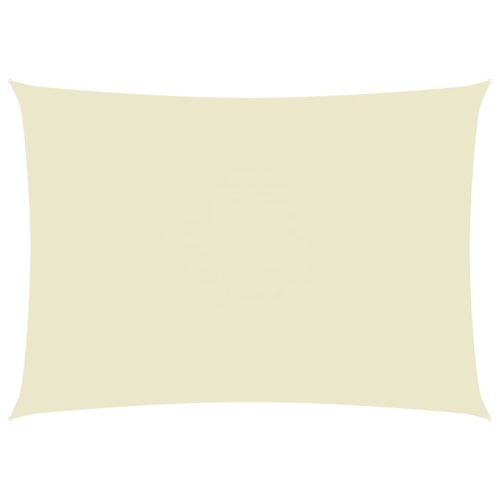 krémszínű téglalap alakú oxford-szövet napvitorla 2 x 4,5 m