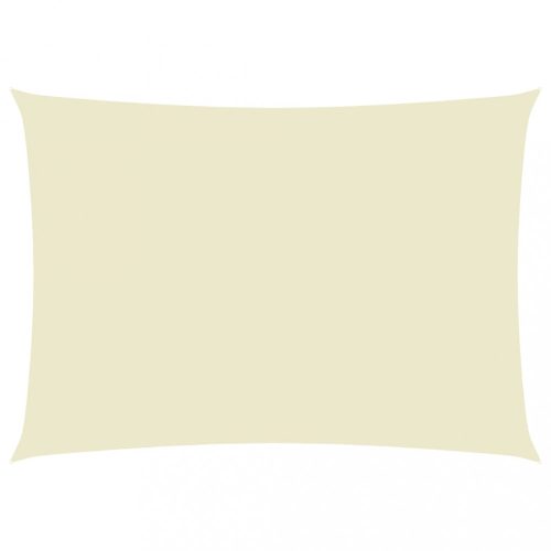krémszínű téglalap alakú oxford-szövet napvitorla 2,5 x 5 m