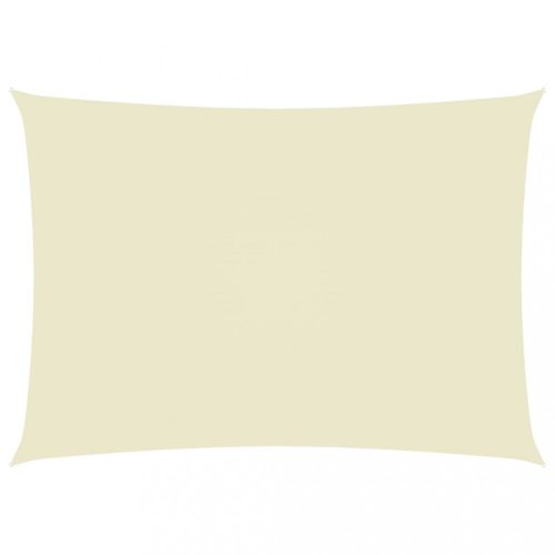 krémszínű téglalap alakú oxford-szövet napvitorla 3 x 4,5 m