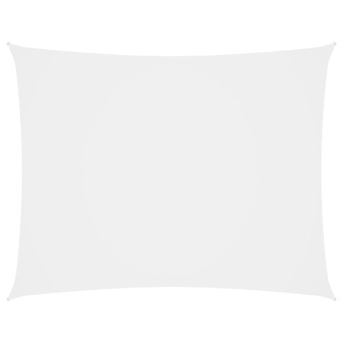 fehér téglalap alakú oxford-szövet napvitorla 2,5 x 3,5 m