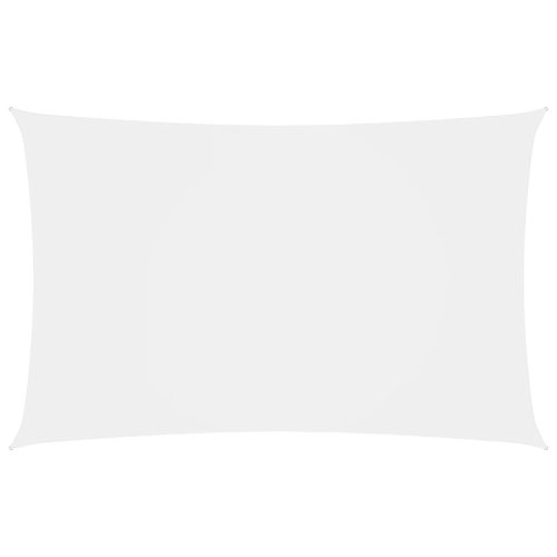 fehér téglalap alakú oxford-szövet napvitorla 2,5 x 5 m
