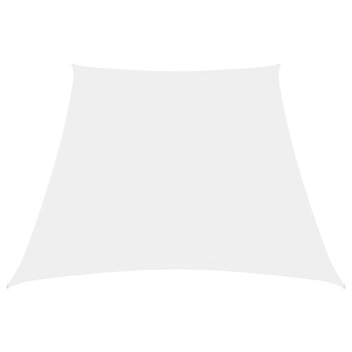 fehér trapéz alakú oxford-szövet napvitorla 3/5 x 4 m