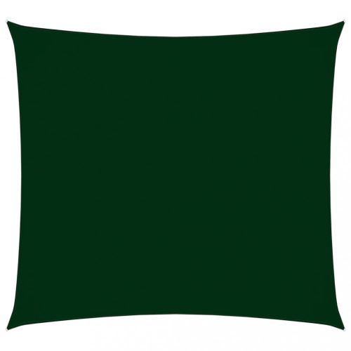 sötétzöld négyzet alakú oxford-szövet napvitorla 3,6 x 3,6 m