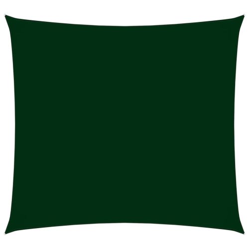 sötétzöld négyzet alakú oxford-szövet napvitorla 7 x 7 m